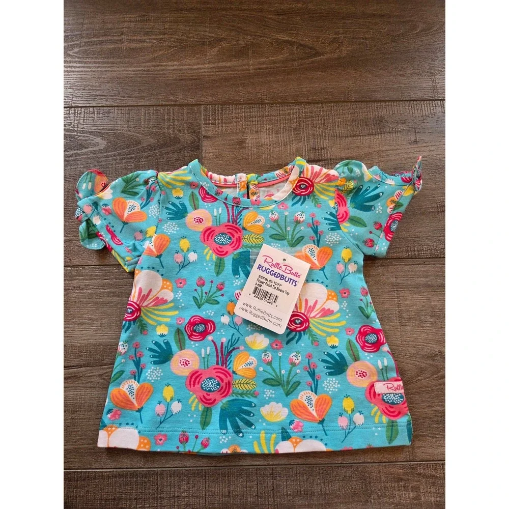 Rufflebutts baby girl tee 3-6‎ mos
